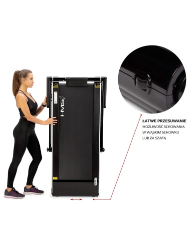 (2 части) МНОГО ЧЕРНА ЕЛЕКТРИЧЕСКА БЯГАЩА ПЪТЕКА С БЮРО HMS