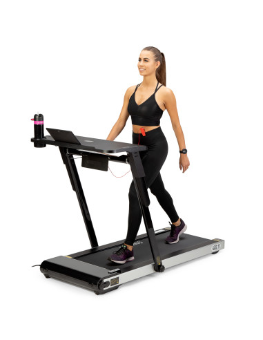 (2 части) МНОГО ЧЕРНА ЕЛЕКТРИЧЕСКА БЯГАЩА ПЪТЕКА С БЮРО HMS