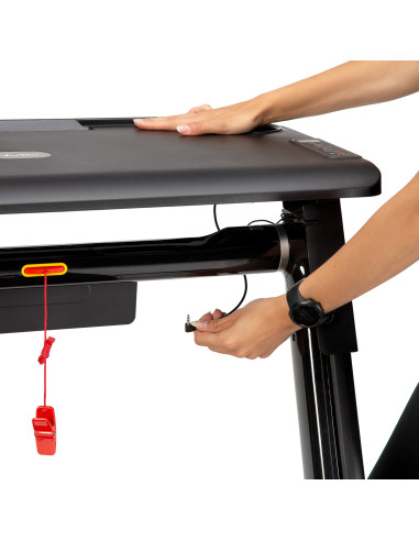 (2 части) МНОГО ЧЕРНА ЕЛЕКТРИЧЕСКА БЯГАЩА ПЪТЕКА С БЮРО HMS