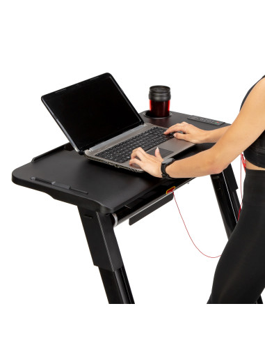 (2 части) МНОГО ЧЕРНА ЕЛЕКТРИЧЕСКА БЯГАЩА ПЪТЕКА С БЮРО HMS