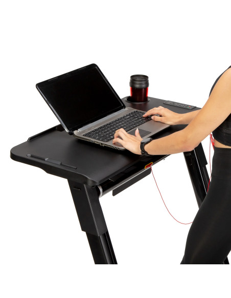 (2 части) МНОГО ЧЕРНА ЕЛЕКТРИЧЕСКА БЯГАЩА ПЪТЕКА С БЮРО HMS