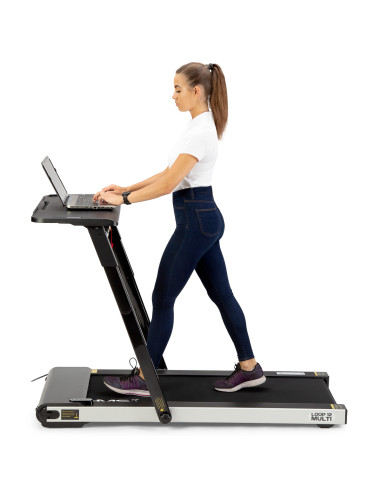 (2 части) МНОГО ЧЕРНА ЕЛЕКТРИЧЕСКА БЯГАЩА ПЪТЕКА С БЮРО HMS