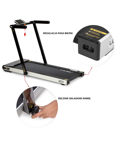 (2 части) МНОГО ЧЕРНА ЕЛЕКТРИЧЕСКА БЯГАЩА ПЪТЕКА С БЮРО HMS