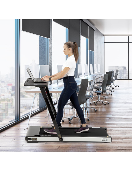 (2 части) МНОГО ЧЕРНА ЕЛЕКТРИЧЕСКА БЯГАЩА ПЪТЕКА С БЮРО HMS