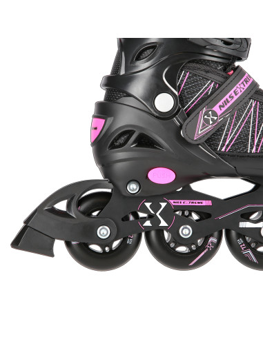 2-В-1 ЧЕРНИ/РОЗОВИ КЪНКИ РАЗМЕР S (31-34) СЪС СМЕНЯЕМОТО ОСТРИЕ ЗА ХОКЕЙ НА ЛЕД NILS EXTREME