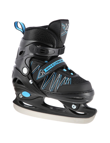 КЪНКИ 2-В-1 ЧЕРНИ/СИНИ РАЗМЕР S (31-34) СЪС СМЕНЯЕМОТО ОСТРИЕ ЗА ХОКЕЙ НА ЛЕД NILS EXTREME
