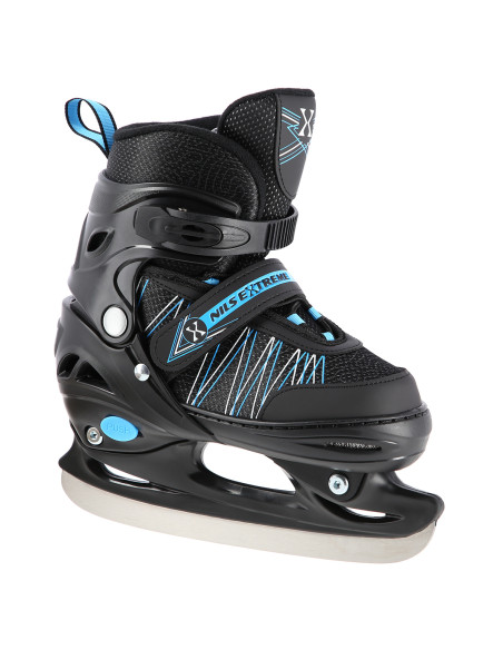 КЪНКИ 2-В-1 ЧЕРНИ/СИНИ РАЗМЕР S (31-34) СЪС СМЕНЯЕМОТО ОСТРИЕ ЗА ХОКЕЙ НА ЛЕД NILS EXTREME