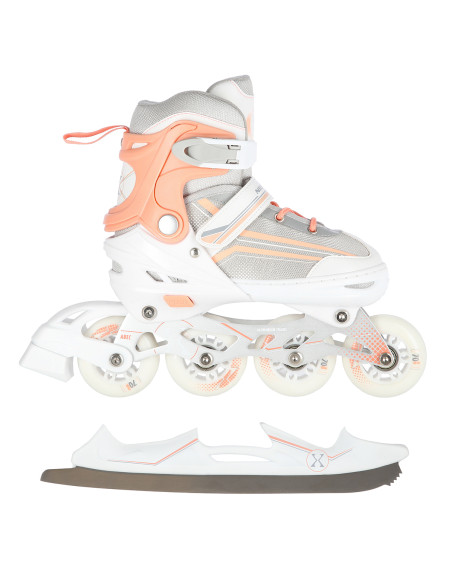 2-В-1 БЯЛО-РОЗОВ РАЗМЕР S (29-33) КЪНКИ СЪС СМЕНЯЕМО ОСТРИЕ ЗА ФИГУРНО КЪНКИ NILS EXTREME