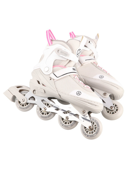 2-В-1 СИВО-РОЗОВ РАЗМЕР M (34-38) КЪНКИ СЪС СМЕНЯЕМО ХОКЕЙНО ОСТРИЕ NILS EXTREME