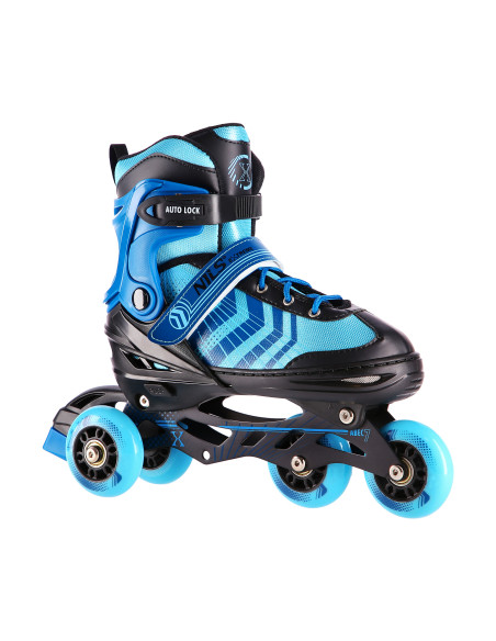 4-В-1 ЧЕРНО-СИНИ РАЗМЕР L (39-43) КЪНКИ СЪС СМЕНЯЕМО ХОКЕЙНО ОСТРИЕ NILS EXTREME