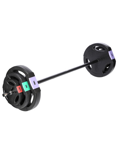 КОМПЛЕКТ (3 ЧАСТИ) ЩАНГИ И ДЪМБЕЛИ 62 КГ HMS