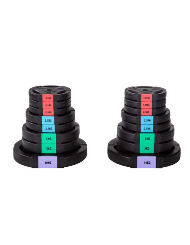 КОМПЛЕКТ (3 ЧАСТИ) ЩАНГИ И ДЪМБЕЛИ 62 КГ HMS