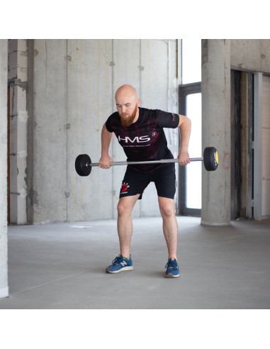 Щанга / дълга щанга с гумено покритие 15 кг HMS