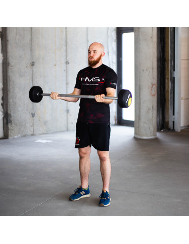 Щанга / дълга щанга с гумено покритие 25 кг HMS