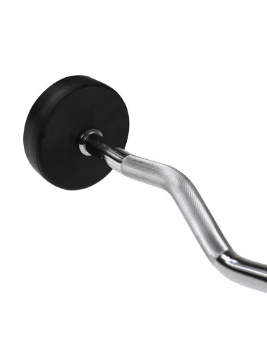 Лост за къдрене с фиксирана тежест и гумено покритие 20 кг HMS