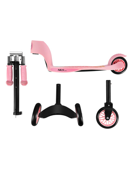 РОЗОВ ДЕТСКИ СКУТЕР NILS FUN