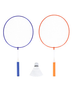 КОМПЛЕКТ STEEL / БАДМИНТОН 2 ХИЛКИ + ТОПКА ЗА БАДМИНТОН JUNIOR NILS 2