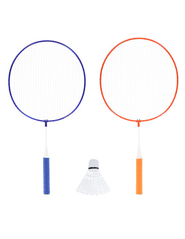 КОМПЛЕКТ STEEL / БАДМИНТОН 2 ХИЛКИ + ТОПКА ЗА БАДМИНТОН JUNIOR NILS