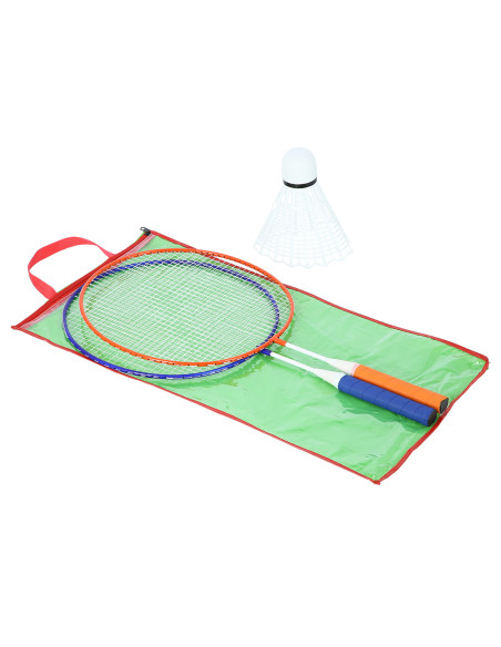 КОМПЛЕКТ STEEL / БАДМИНТОН 2 ХИЛКИ + ТОПКА ЗА БАДМИНТОН JUNIOR NILS