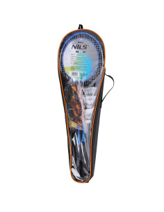 СТОМАНЕЕН КОМПЛЕКТ ЗА БАДМИНТОН С 2 ХИЛКИ + 3 ПЕТНА + МРЕЖА + ПРЕДПАЗНО ПОКРИВАНЕ NILS 2