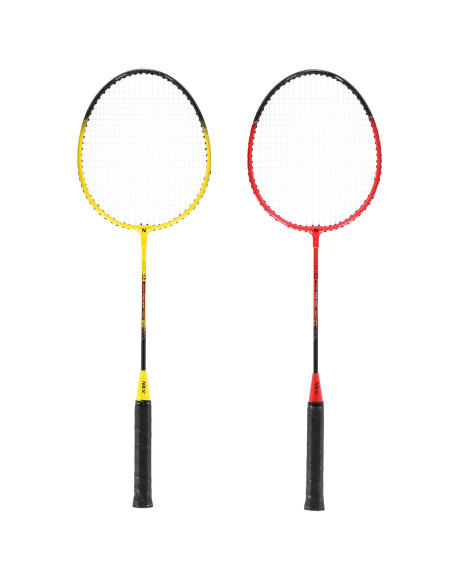 АЛУМИНИЕВ / БАДМИНТОН КОМПЛЕКТ 4 ХИЛКИ + 3 КАПАНЦИ + МРЕЖА 600х60см + ПРЕДПАЗНО ПОКРИВАНЕ NILS