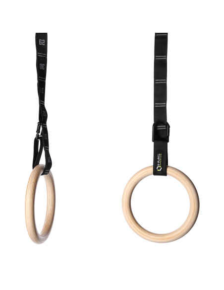 ДЪРВЕНИ ГИМНАСТИЧЕСКИ ОБЪРКОВКИ С МАРКИРОВКА НА ДЪЛЖИНАТА КАРАБИНЕР КУКА HMS PREMIUM