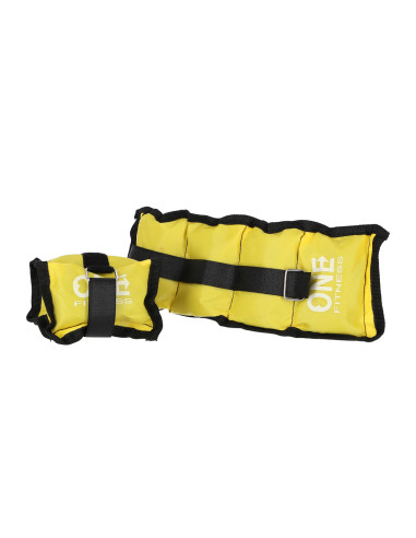 ЖЪЛТИ ТЕЖЕСТИ МАНШЕТИ 2 х 0,7 КГ ONE FITNESS