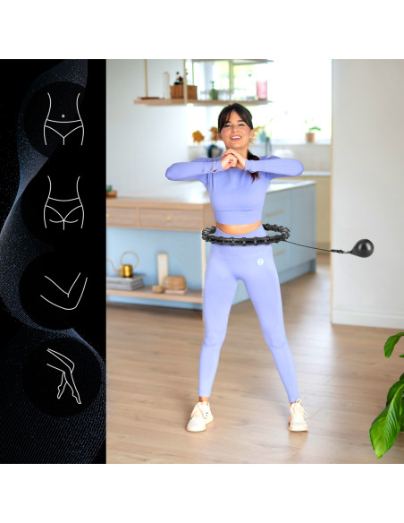 ГОЛЕМИ РАЗМЕР ХУЛА ХОП ЧЕРЕН С МАСАЖНИ ТОЧКИ И ГРАВИТАЦИОННА ТОПКА HMS