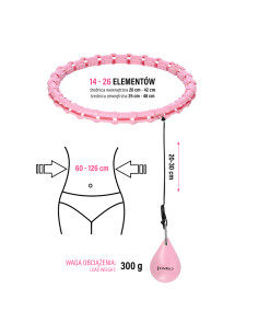 ГОЛЕМ РАЗМЕР ХУЛА ХУП СВЕТЛО РОЗОВ С ТОЧКИ ЗА МАСАЖ И ГРАВИТАЦИОННА ТОПКА HMS 2