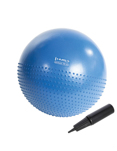 55 СМ ТЕМНОСИНЯ ТОПКА ЗА УПРАЖНЕНИЯ С МАСАЖНИ ДЪБЛИ HMS