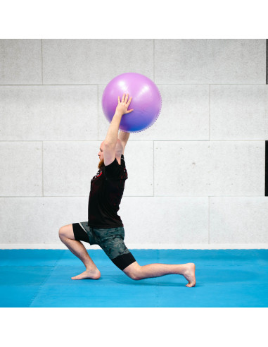 55СМ ВИОЛЕТА ГИМНАСТИЧЕСКА ТОПКА С МАСАЖНИ НОБИ HMS