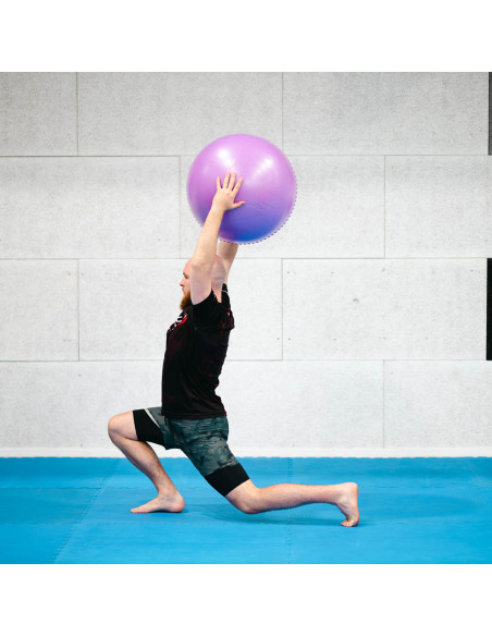 55СМ ВИОЛЕТА ГИМНАСТИЧЕСКА ТОПКА С МАСАЖНИ НОБИ HMS