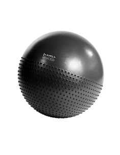 ГИМНАСТИЧЕСКА ТОПКА 75СМ ЧЕРНА С МАСАЖНИ НОБИ HMS