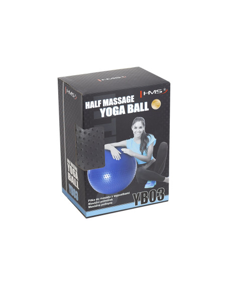 ГИМНАСТИЧЕСКА ТОПКА 75СМ ЧЕРНА С МАСАЖНИ НОБИ HMS