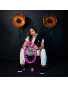 HHW12 HULA HOOP ПЛЮС РАЗМЕР ВИОЛЕТОВ С МАСАЖИРАЩИ НОБИ И HMS COUNTER + КОЛАН ЗА ОТСЛАБВАНЕ BR163 ЧЕРЕН