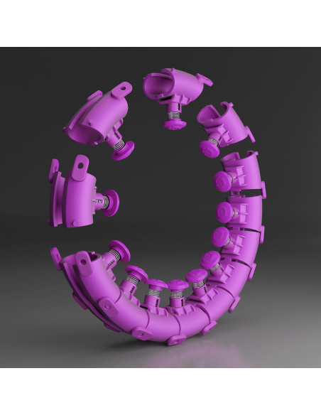 HHW12 HULA HOOP ПЛЮС РАЗМЕР ВИОЛЕТОВ С МАСАЖИРАЩИ НОБИ И HMS COUNTER + КОЛАН ЗА ОТСЛАБВАНЕ BR163 ЧЕРЕН