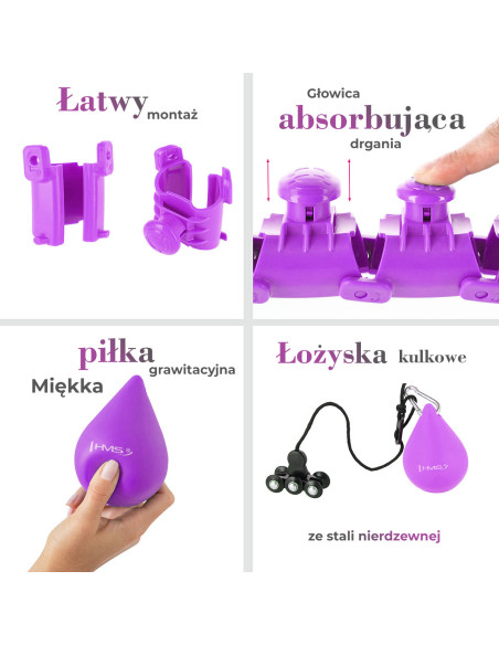 HHW12 HULA HOOP ПЛЮС РАЗМЕР ВИОЛЕТОВ С МАСАЖИРАЩИ НОБИ И HMS COUNTER + КОЛАН ЗА ОТСЛАБВАНЕ BR163 ЧЕРЕН