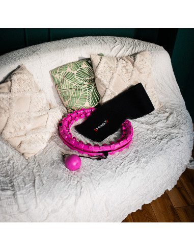 HHW12 HULA HOOP ПЛЮС РАЗМЕР ВИОЛЕТОВ С МАСАЖИРАЩИ НОБИ И HMS COUNTER + КОЛАН ЗА ОТСЛАБВАНЕ BR163 ЧЕРЕН