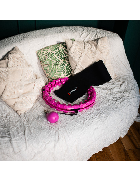 HHW12 HULA HOOP ПЛЮС РАЗМЕР ВИОЛЕТОВ С МАСАЖИРАЩИ НОБИ И HMS COUNTER + КОЛАН ЗА ОТСЛАБВАНЕ BR163 ЧЕРЕН