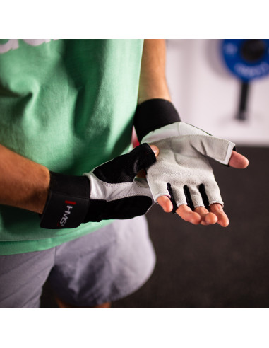 ТРЕНИРОВЪЧНИ РЪКАВИЦИ БЯЛО-ЧЕРНИ РАЗМЕР XXL HMS