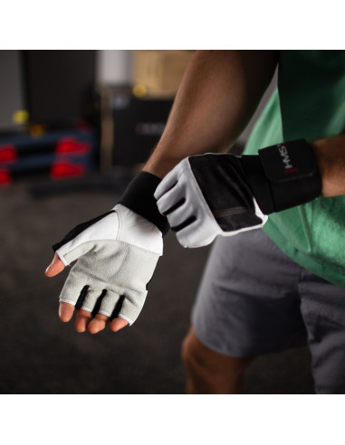 ТРЕНИРОВЪЧНИ РЪКАВИЦИ БЯЛО-ЧЕРНИ РАЗМЕР XXL HMS